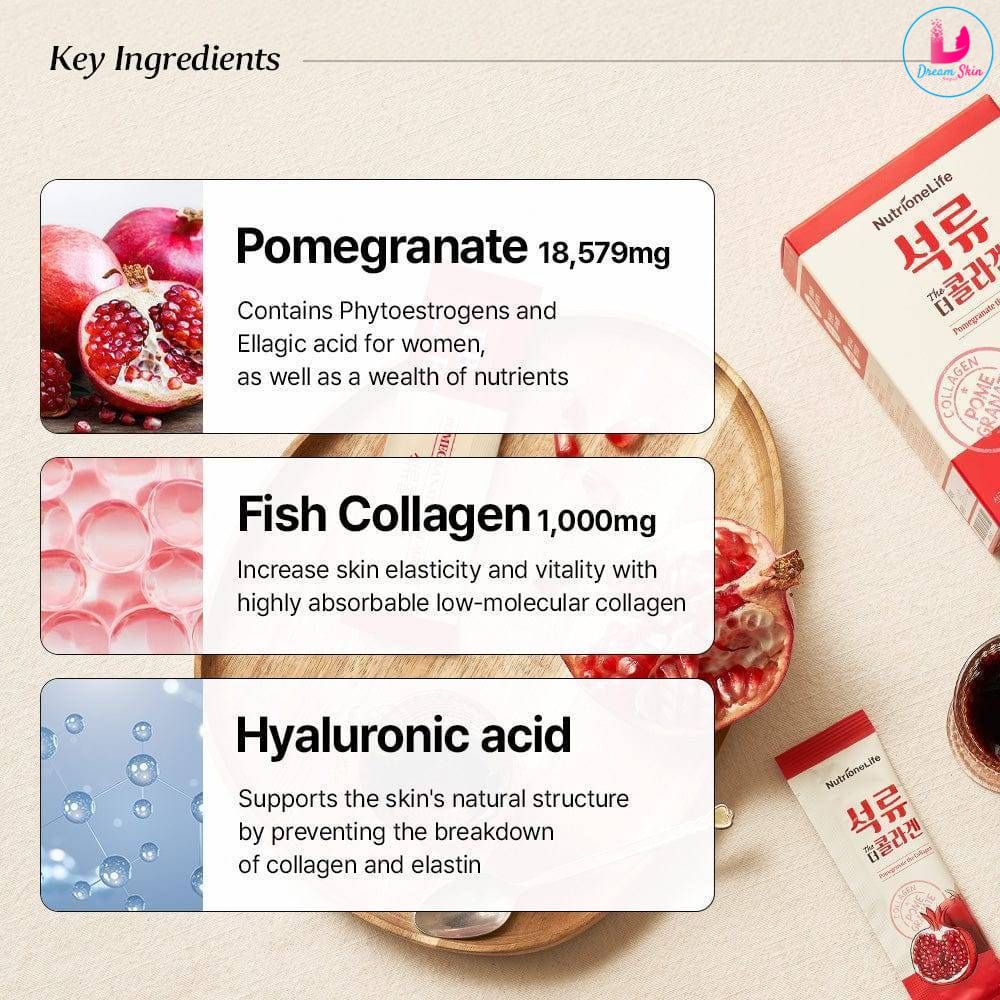 NutrioneLife Pomegranate The Collagen [20g x 14 sticks]